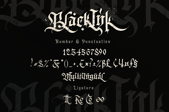 Blackink - Blackletter Font in Blackletter Fonts - product preview 13
