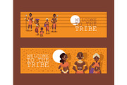 African native family tribe people
