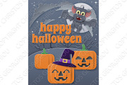 Happy Halloween Vampire Bat Pumpkin