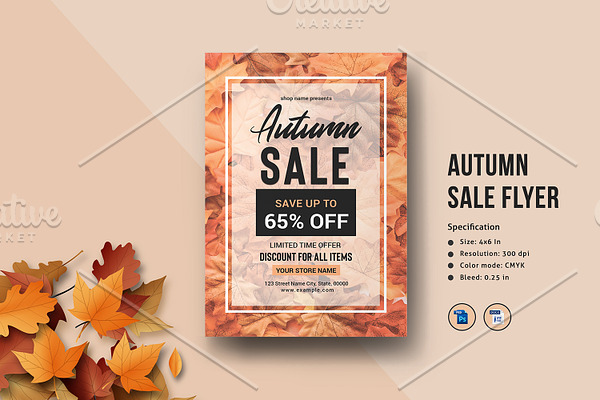 Fall Autumn Sale Flyer V1083