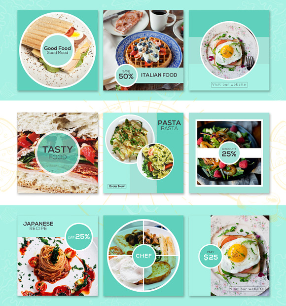 Restaurant Social Media Pack in Instagram Templates - product preview 2