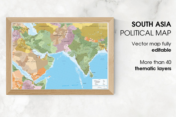 Map of South Asia and Near East in Illustrations - product preview 5
