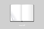 Blank White Opened Book or Magazine