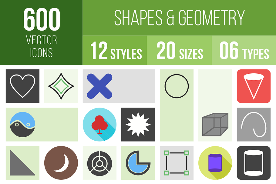 600 Shapes & Geometry Icons