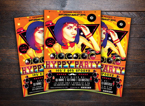 Hyppy Party Flyer in Flyer Templates - product preview 1