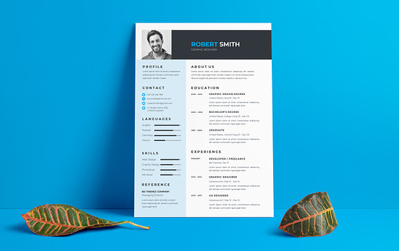 Modern Resume Template in Letter Templates - product preview 1