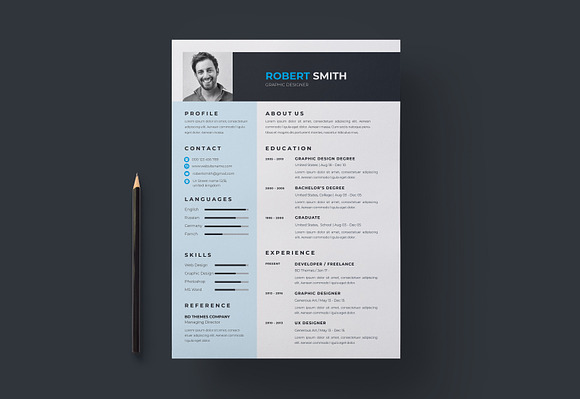 Modern Resume Template in Letter Templates - product preview 2