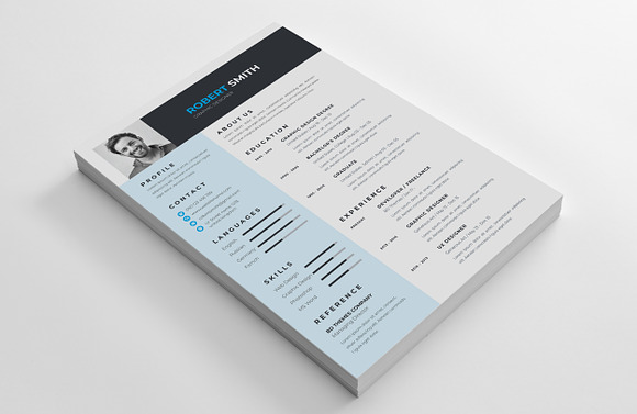 Modern Resume Template in Letter Templates - product preview 3