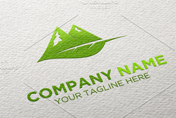 Mountain Leaf Logo in Logo Templates - product preview 1