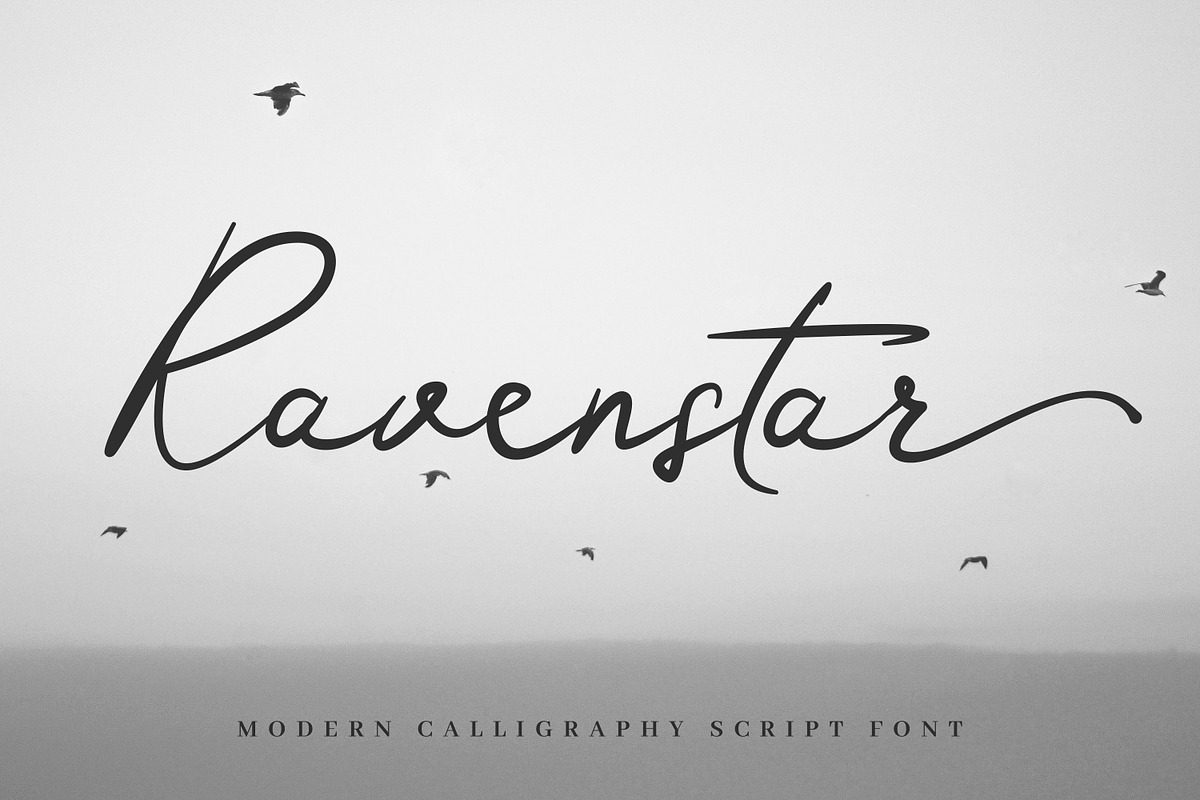 Ravenstar - Modern Script Font in Script Fonts - product preview 8
