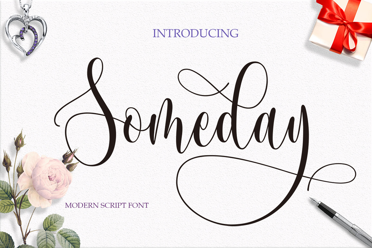 Someday Script Font in Script Fonts - product preview 8