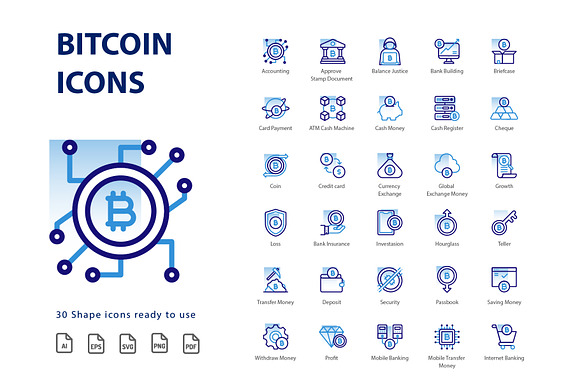 Bitcoin Shape in Server Icons - product preview 1