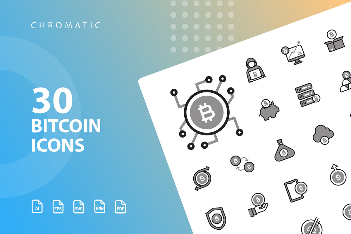 Bitcoin Chromatic in Server Icons - product preview 8