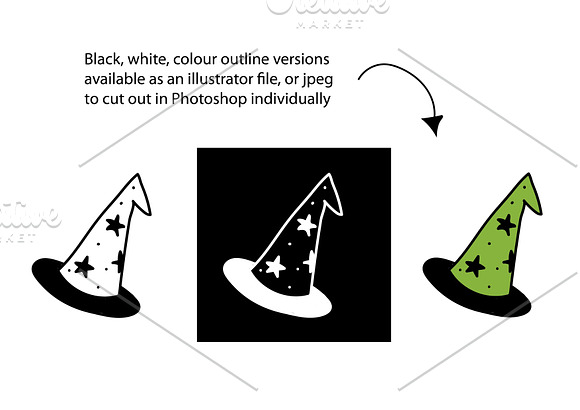 Not So Scary Halloween doodle icons in Illustrations - product preview 2