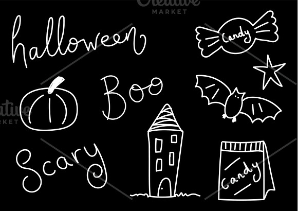 Not So Scary Halloween doodle icons in Illustrations - product preview 5
