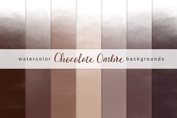 Brown Watercolor Backgrounds in Textures - product preview 3