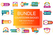 Sale Countdown Badges and Stickers