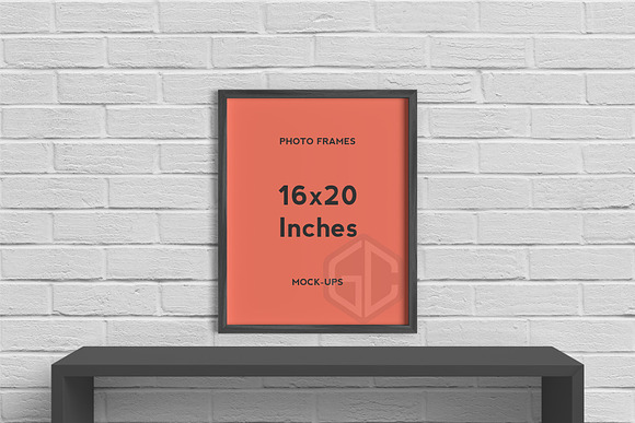 16x20 Inches Photo Frames Mockup in Print Mockups - product preview 3