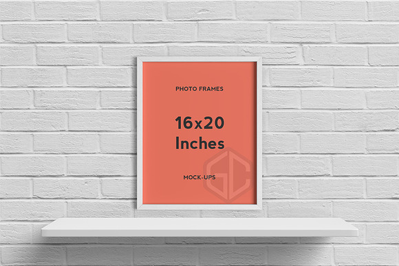 16x20 Inches Photo Frames Mockup in Print Mockups - product preview 4