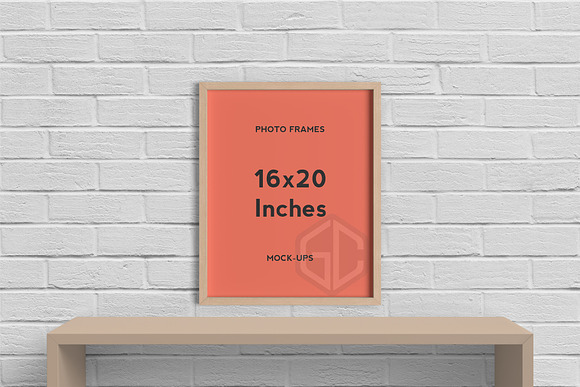 16x20 Inches Photo Frames Mockup in Print Mockups - product preview 6