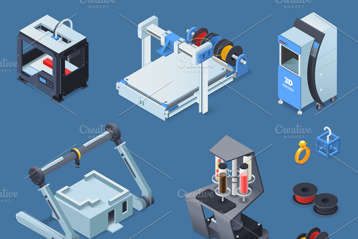 Printing isometric set in Icons - product preview 8