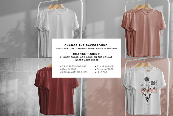T-Shirt Mock-Up on Hanger in Product Mockups - product preview 1
