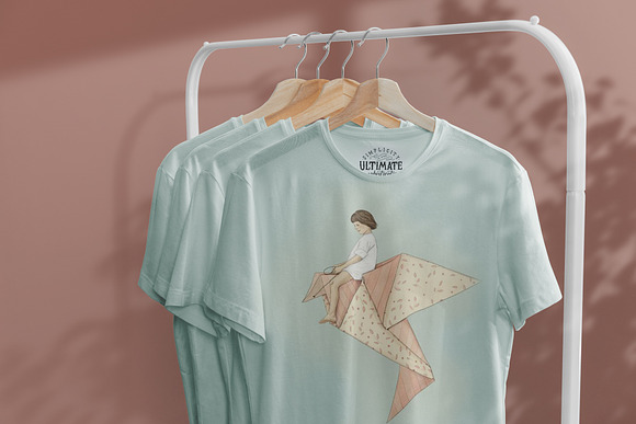 T-Shirt Mock-Up on Hanger in Product Mockups - product preview 4