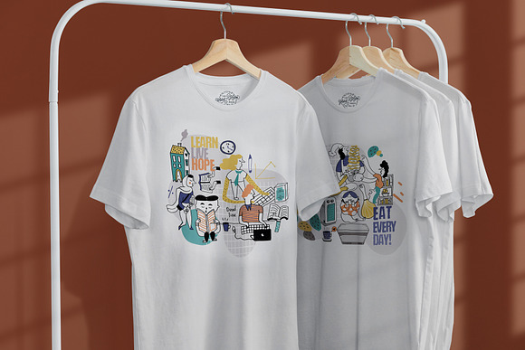 T-Shirt Mock-Up on Hanger in Product Mockups - product preview 6