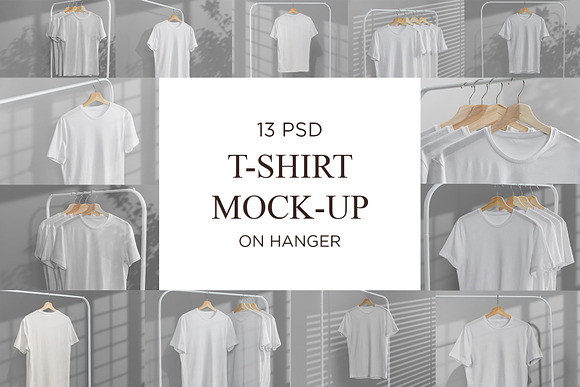 T-Shirt Mock-Up on Hanger in Product Mockups - product preview 12