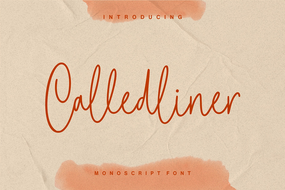 Calledliner - Monoscript Font in Script Fonts - product preview 8