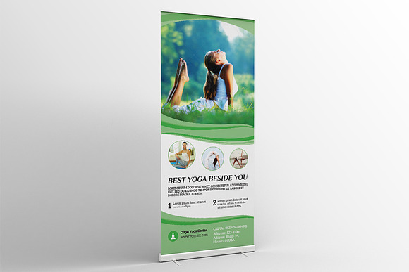 Fitness  & Yoga Center rollup-V02 in Templates - product preview 1