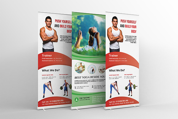 Fitness  & Yoga Center rollup-V02 in Templates - product preview 4