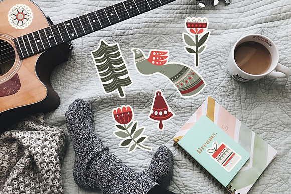 Nordic winter scandi christmas set in Objects - product preview 3