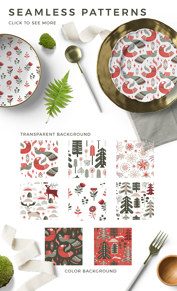 Nordic winter scandi christmas set in Objects - product preview 6