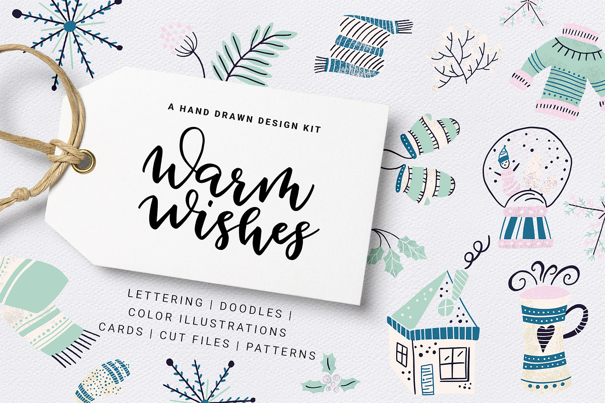 Warm Wishes - winter design kit in Illustrations - product preview 8