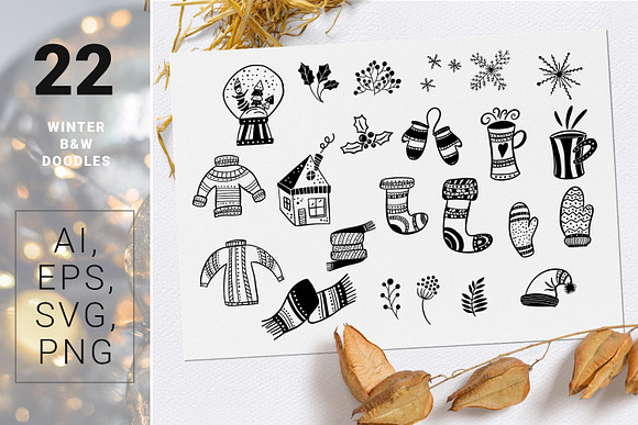 Warm Wishes - winter design kit in Illustrations - product preview 2