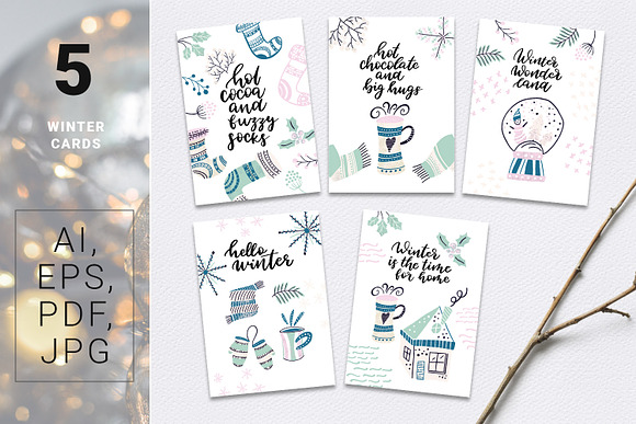 Warm Wishes - winter design kit in Illustrations - product preview 6