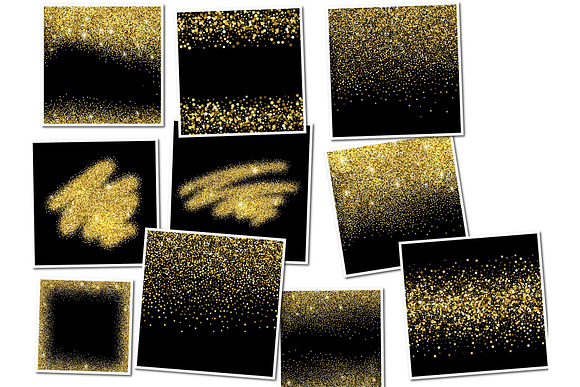 10 Gold Glitter Overlays in Illustrations - product preview 1