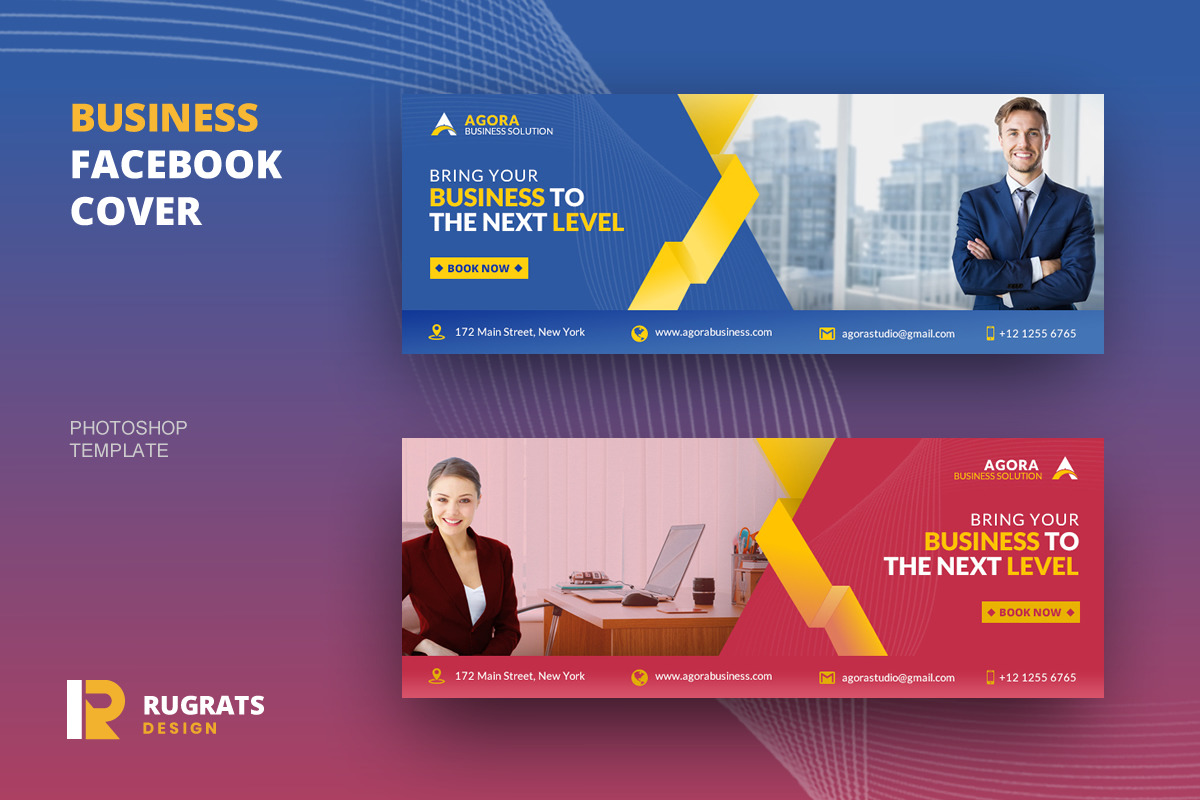 Business R3 Facebook Cover Template in Facebook Templates - product preview 8