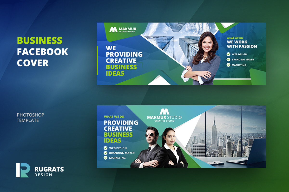 Business R4 Facebook Cover Template in Facebook Templates - product preview 8