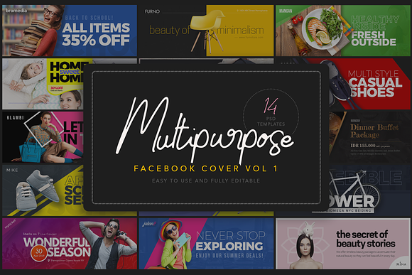 Multipurpose Facebook Cover Template in Facebook Templates - product preview 13