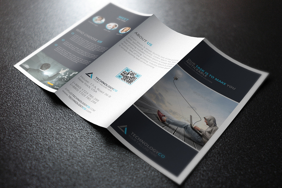 Technology Tri-Fold Brochure  Flyer in Brochure Templates - product preview 8