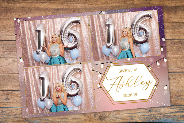 Pink Lights Photo Booth Template