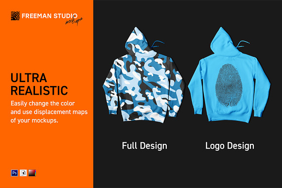 Hoodie Mock-Up Set in Product Mockups - product preview 2