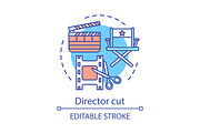 Director cut concept icon