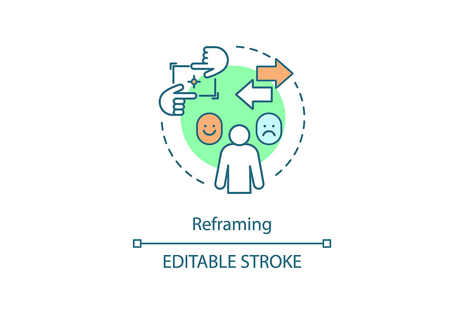 Reframing concept icon