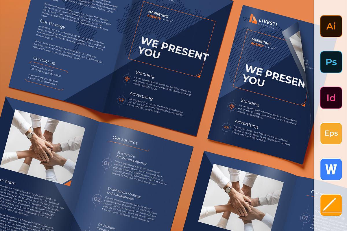 Marketing Agency Brochure Bifold in Brochure Templates - product preview 8