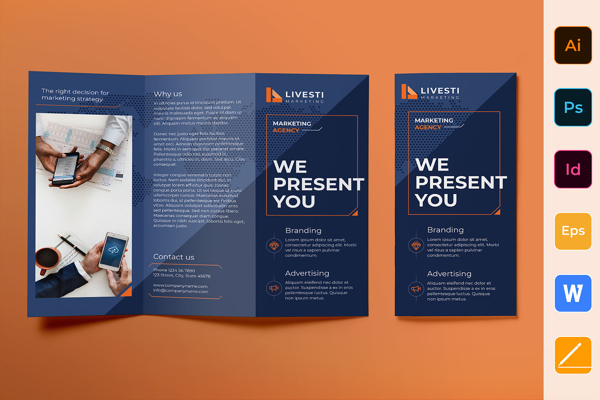Marketing Agency Brochure Trifold in Brochure Templates - product preview 8