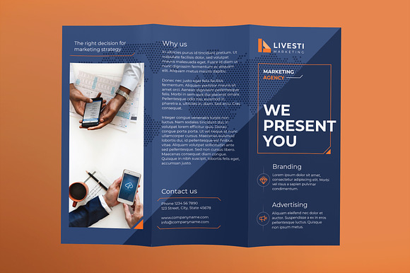 Marketing Agency Brochure Trifold in Brochure Templates - product preview 1