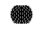 Barrel cactus glyph icon